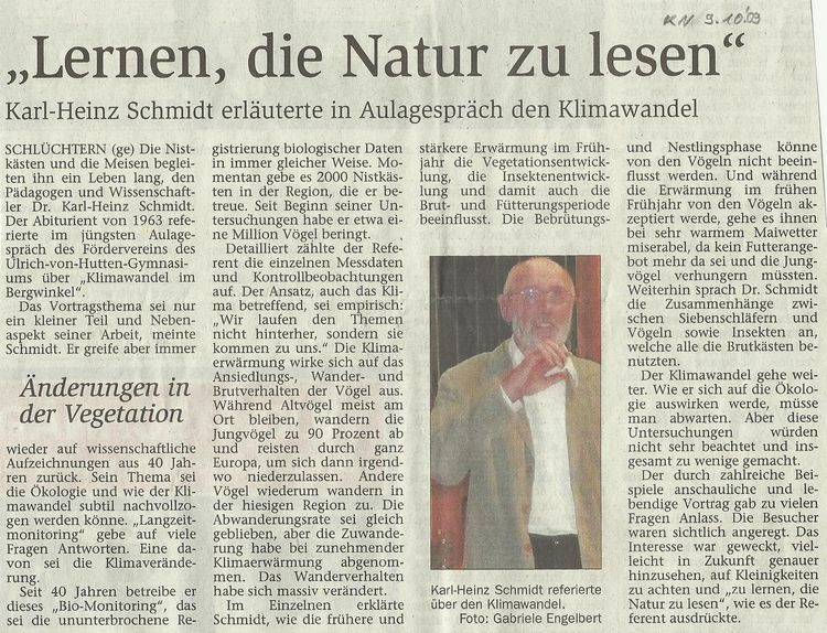 Presseartikel vom 09.10.2009